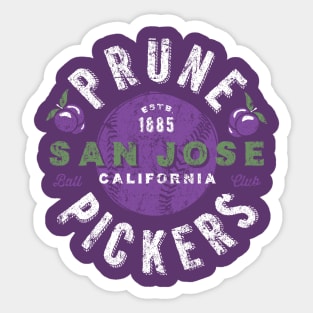 San Jose Prune Pickers Sticker